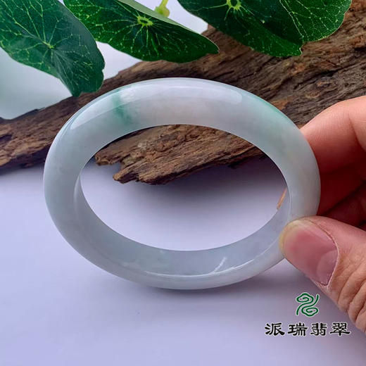 派瑞翡翠 翡翠手镯 糯种 飘花 商品图3