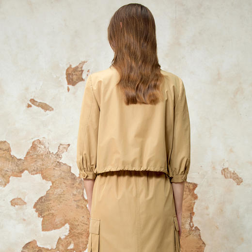 EITIE爱特爱七分袖修身显瘦短款休闲外套春新款8103812 商品图5