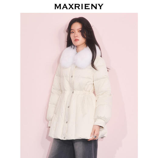 玛克门店发货：MAXRIENY狐狸毛领羽绒服(货号:MS86DC508) 商品图1