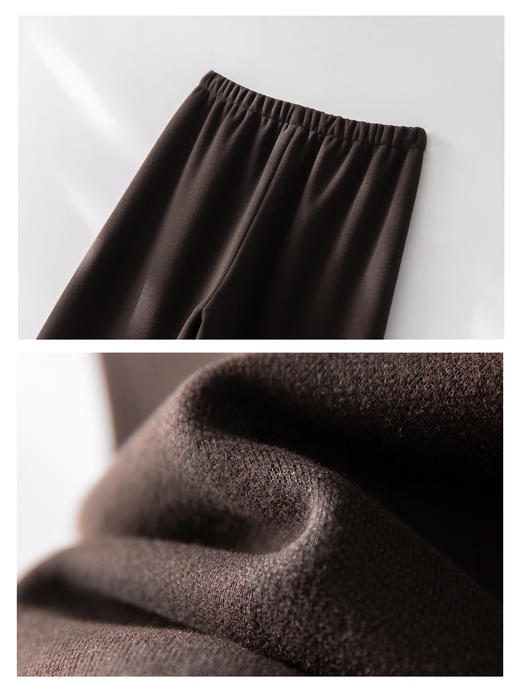 臣禾	【醋酸懒人裤】松紧腰一片式裁剪无口袋直筒裤休闲裤	JZ261060175 商品图4