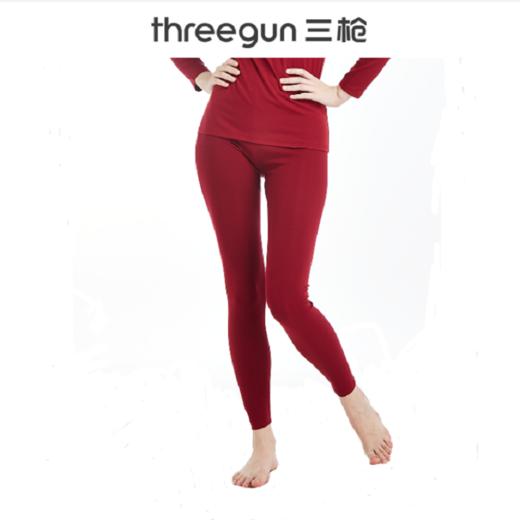Threegun三枪【匠心系列-120支丝柔皮马棉】女士打底裤保暖长裤-60762B921 商品图2