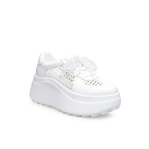 豪麟名鞋迪嘉女鞋时尚休闲鞋牛皮革DJJGA61WX011白色 商品图0