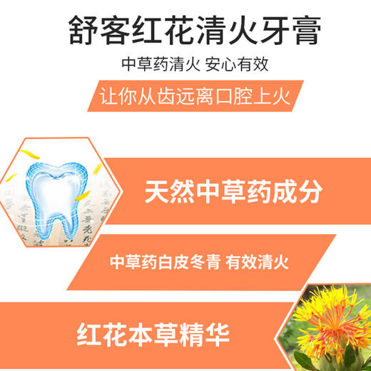 舒客 红花清火牙膏120g1支 商品图2