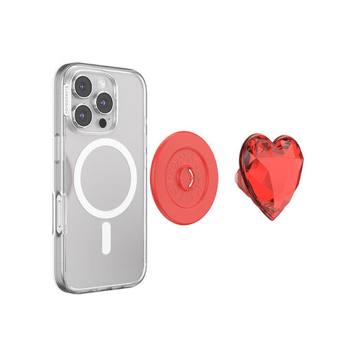 【Something Spicy 辣】火热之心·MagSafe圆啪嗒 MAGSAFE磁吸手机气囊支架 Round圆啪嗒系列 异形 红色 爱心 商品图3