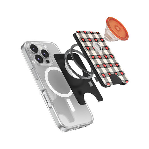 【Something Spicy 辣】红黑爱心格纹· MagSafe卡包 WALLET卡包 Wallet of Magsafe磁吸卡包系列 商品图3