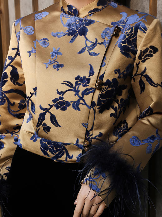 盛唐牡丹 | 富贵牡丹真丝漳缎短外套 商品图2