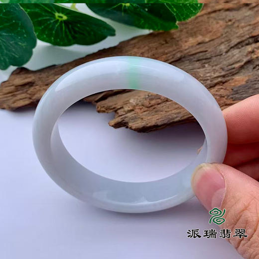 派瑞翡翠 翡翠手镯 糯种 绿色 商品图3