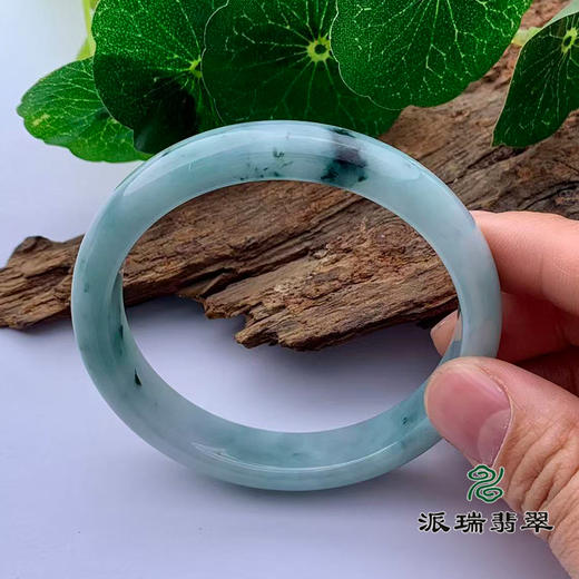 派瑞翡翠 翡翠手镯 糯种 飘花 商品图1