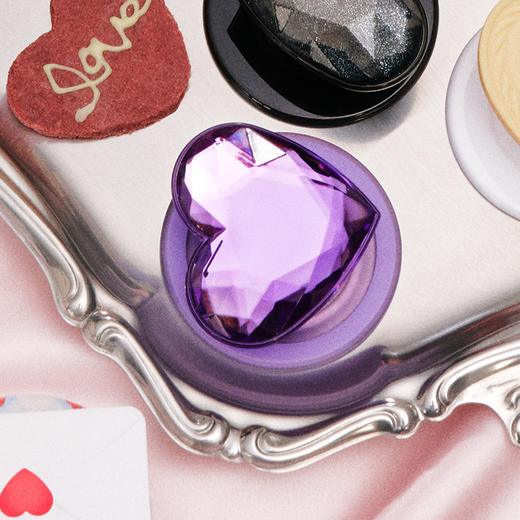 【Something Sweet 甜】蓝莓之心 POPGRIP泡泡骚手机粘贴式气囊支架 Popout异形系列 紫色 爱心 商品图1