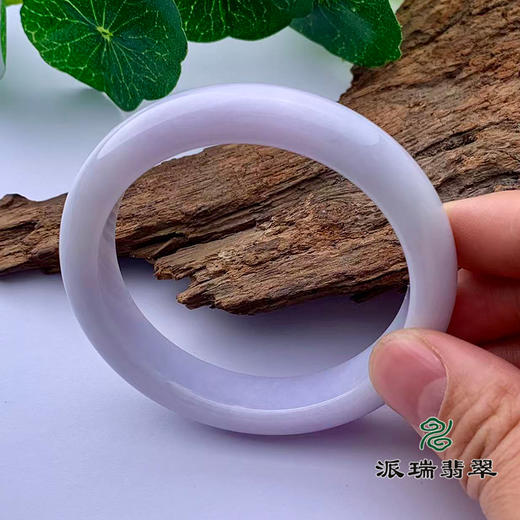派瑞翡翠 翡翠手镯 糯种 紫色 商品图2