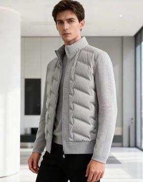 男装25秋冬新品立领拉链长袖羽绒外套2271-6025