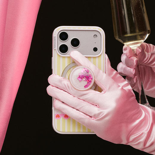 【Something Sweet 甜】爱心瀑布 POPGRIP泡泡骚手机粘贴式气囊支架 Airbag软垫系列 粉色 捏捏 商品图1