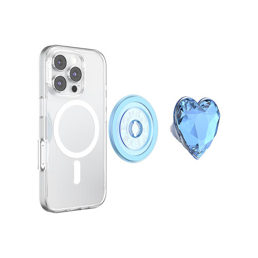 【Something Sweet 甜】蓝调之心·MagSafe圆啪嗒 MAGSAFE磁吸手机气囊支架 Round圆啪嗒系列 异形 蓝色 商品图3