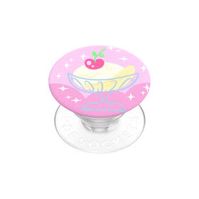 【Something Sweet 甜】香蕉船冰淇淋 POPGRIP泡泡骚手机粘贴式气囊支架 Graphic平面系列 粉色 手绘画 卡通