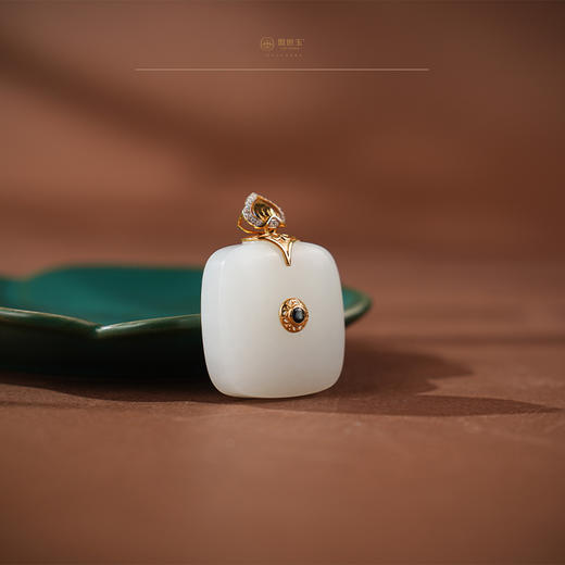 【庚希】金镶羊脂白玉平安扣 商品图1