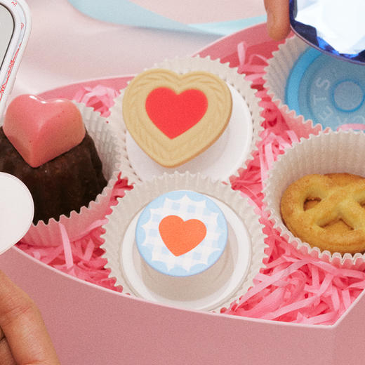 【Something Sweet 甜】怦然心动·蓝 POPGRIP泡泡骚手机粘贴式气囊支架 Graphic平面系列 蓝色 格纹 爱心 商品图1