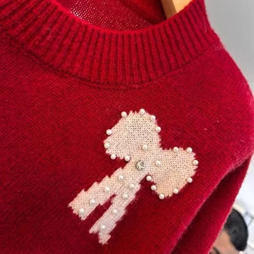 女装25秋冬新品圆领蝴蝶结羊毛针织衫2217-118989 商品图4