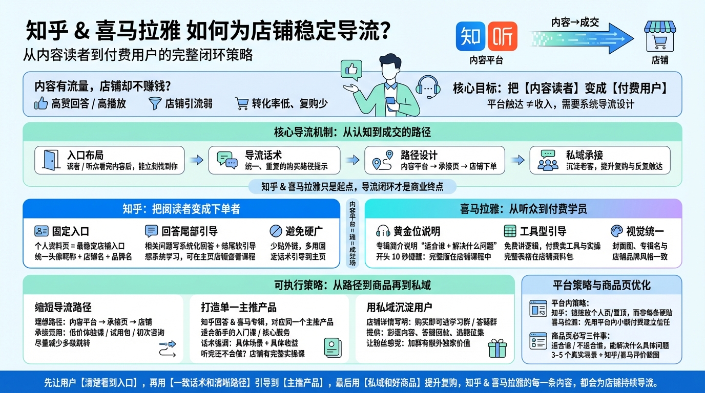 在知乎获取流量时，店铺入口放在哪？