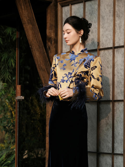 盛唐牡丹 | 富贵牡丹真丝漳缎短外套 商品图7