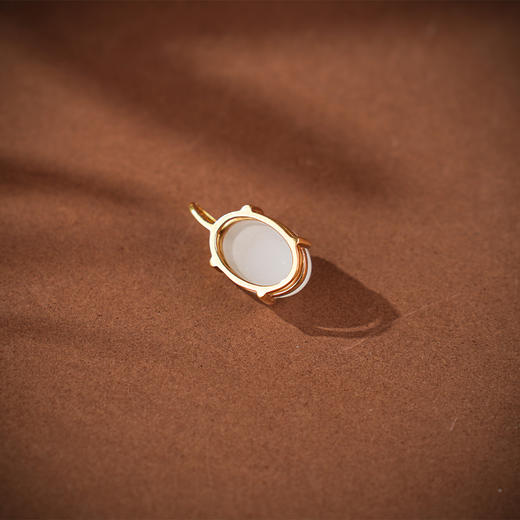 【泓馥】金镶羊脂白玉坠 商品图4