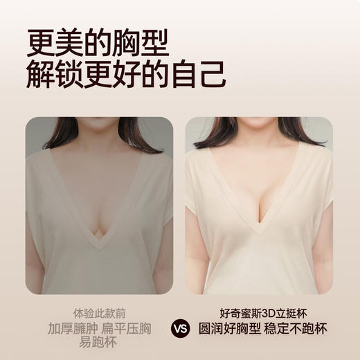 好奇蜜斯无痕内衣女小胸聚拢显大无钢圈性感防下垂文胸罩套装光面 尔莎 蜜莉恩 商品图4