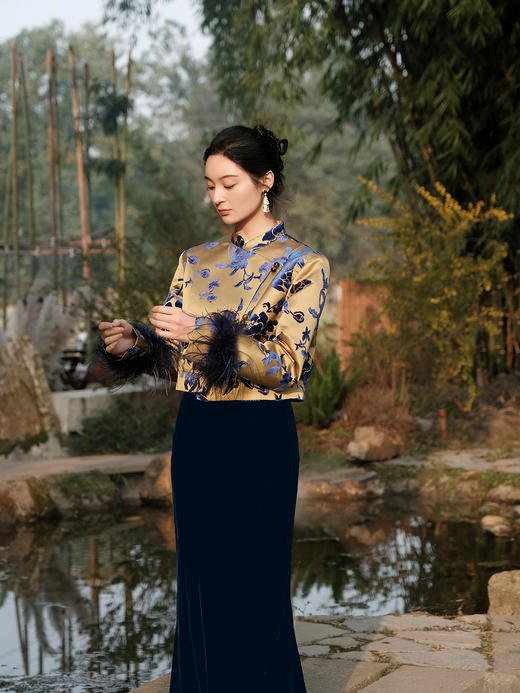 盛唐牡丹 | 富贵牡丹真丝漳缎短外套 商品图8