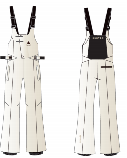 26/27BURTON雪服W GORE TEX 3L YEAR OF GOAT BIB EGRET