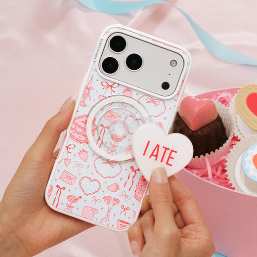 【Something Sweet 甜】吃吃的心·MagSafe圆啪嗒 MAGSAFE磁吸手机气囊支架 Round圆啪嗒系列 异形 白色 商品图1