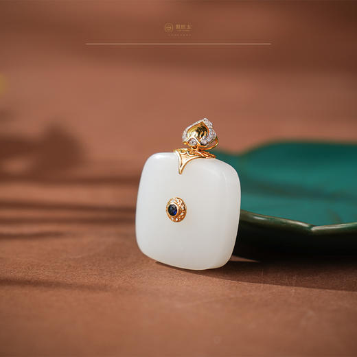 【庚希】金镶羊脂白玉平安扣 商品图2