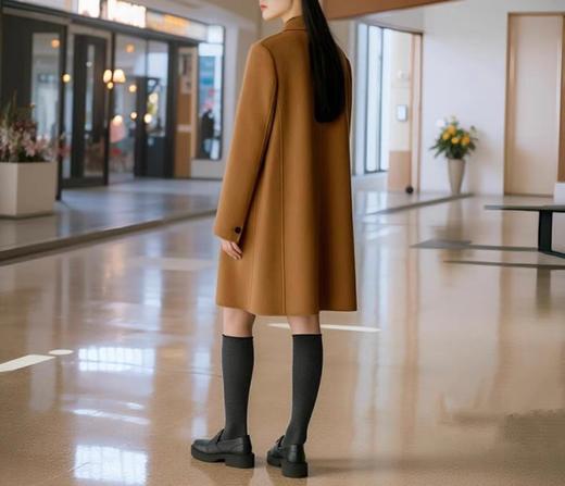 女装25秋冬新品翻领双面羊绒大衣2255-AQ2381 商品图2