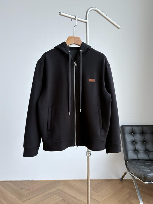 严选 | 杰尼亚帽衫羊毛开衫三色羊毛混纺！情侣款拉链立领外套 商品图2