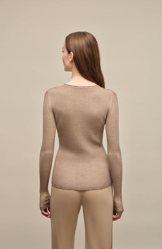 Frauenschuh - Avrildyed-Rb - Cashmere - 女装 - 套头衫 - 羊毛色 商品图4