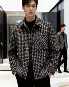 男装25秋冬新品翻领纽扣长袖外套2271-1959