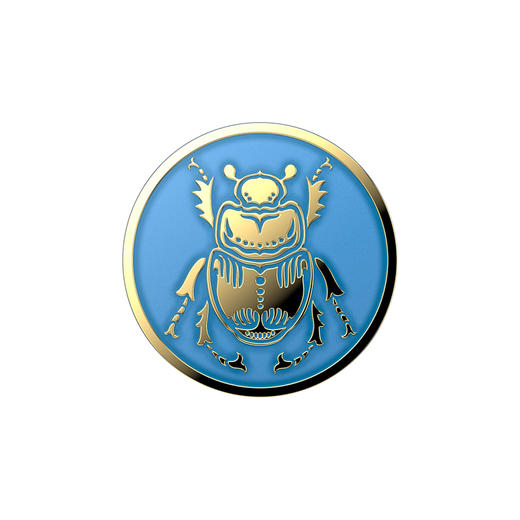 【古城密语】夜甲虫 Enamel金属珐琅系列 蓝色（无粘贴式底座） 商品图1