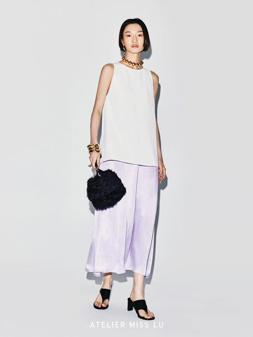 【海芋之恋】撞色拼接设计无袖廓形连衣裙 商品图3