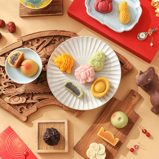 御茶膳房年货高档礼盒装新年过年大礼包糕点坚果送礼长辈春节礼品天圆篮正 商品图5