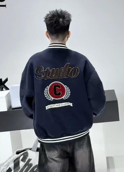 男装25秋冬新品立领纽扣长袖棒球服2257-T2588 商品图3