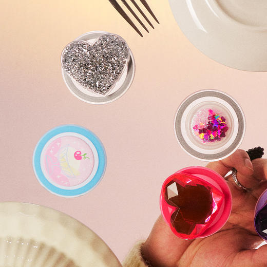 【Something Sweet 甜】香蕉船冰淇淋 POPGRIP泡泡骚手机粘贴式气囊支架 Graphic平面系列 粉色 手绘画 卡通 商品图1