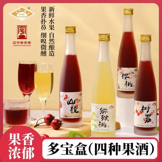 多宝礼盒 东星经典果酒瓶装7度四口味（树莓、山楂、猕猴桃、樱桃） 330ml*4 沈农食品产业研究院 商品图0