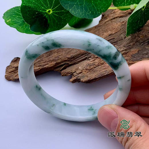 派瑞翡翠 翡翠手镯 糯种 飘花 商品图1