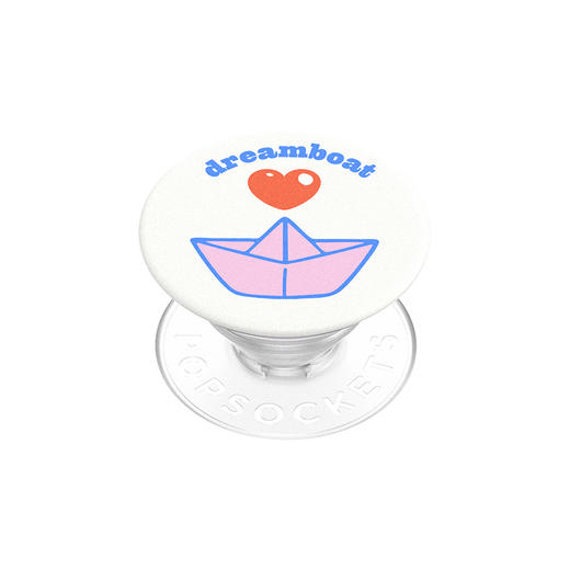 【Something Sweet 甜】粉餐巾小船 POPGRIP泡泡骚手机粘贴式气囊支架 Graphic平面系列 粉色 爱心 手绘画 商品图0