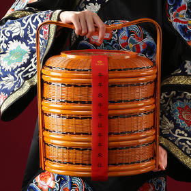 御茶膳房年货高档礼盒新年过年大礼包糕点熟食送长辈春节礼品 天圆篮（从）