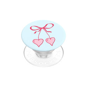 【Something Sweet 甜】樱桃蝴蝶结 POPGRIP泡泡骚手机粘贴式气囊支架 Graphic平面系列 粉蓝 爱心 手绘画