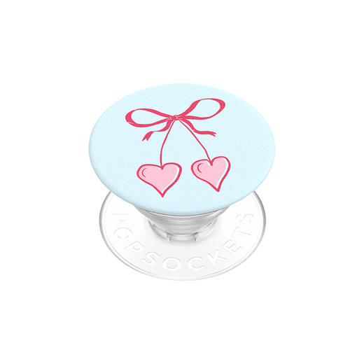 【Something Sweet 甜】樱桃蝴蝶结 POPGRIP泡泡骚手机粘贴式气囊支架 Graphic平面系列 粉蓝 爱心 手绘画 商品图0