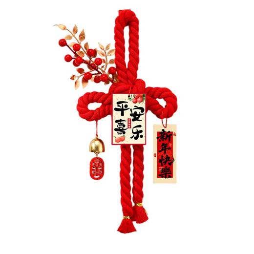 红果款【平安喜乐-新年快乐】万字结18*40CM 商品图0