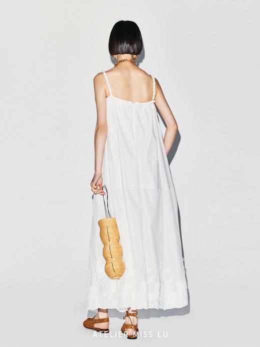 【棉花堡之夏】立体刺绣肌理编织吊带大摆连衣裙 商品图3