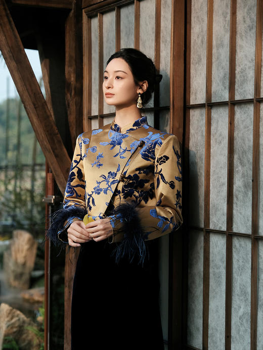 盛唐牡丹 | 富贵牡丹真丝漳缎短外套 商品图6