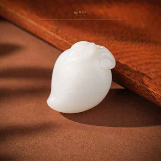 「年礼优选」【寿禧】羊脂白玉寿桃挂件 商品图3