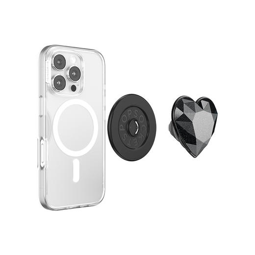 【Something Spicy 辣】浮光之心·MagSafe圆啪嗒 MAGSAFE磁吸手机气囊支架 Round圆啪嗒系列 异形 黑色 爱心 商品图3