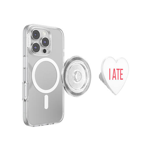 【Something Sweet 甜】吃吃的心·MagSafe圆啪嗒 MAGSAFE磁吸手机气囊支架 Round圆啪嗒系列 异形 白色 商品图3